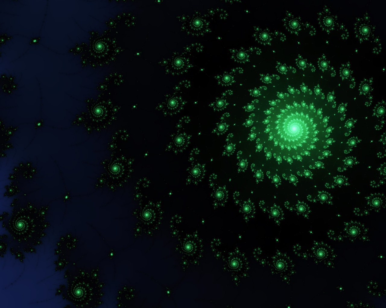 Зеленая спираль абстракция 