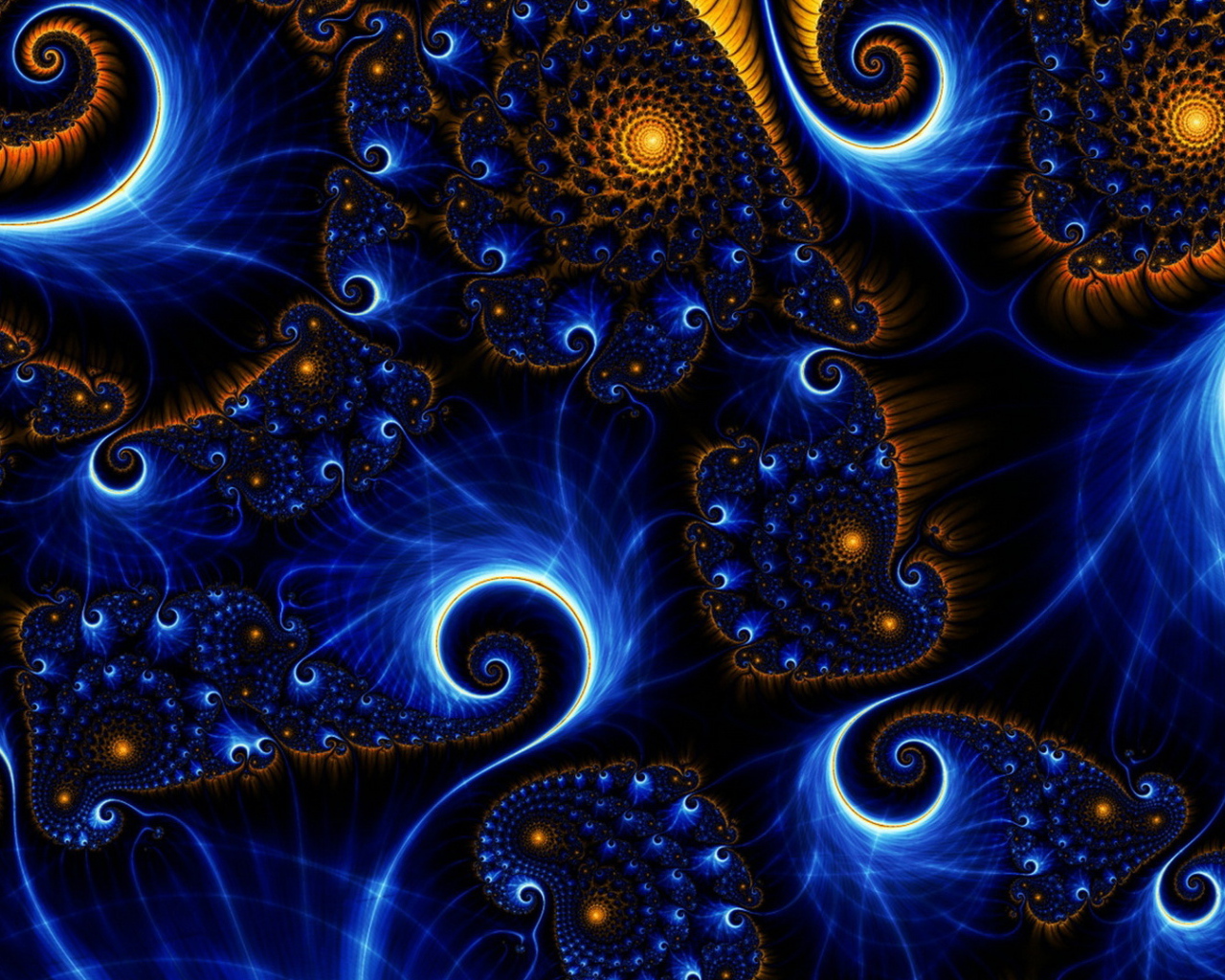 Разноцветные фантастические узоры 