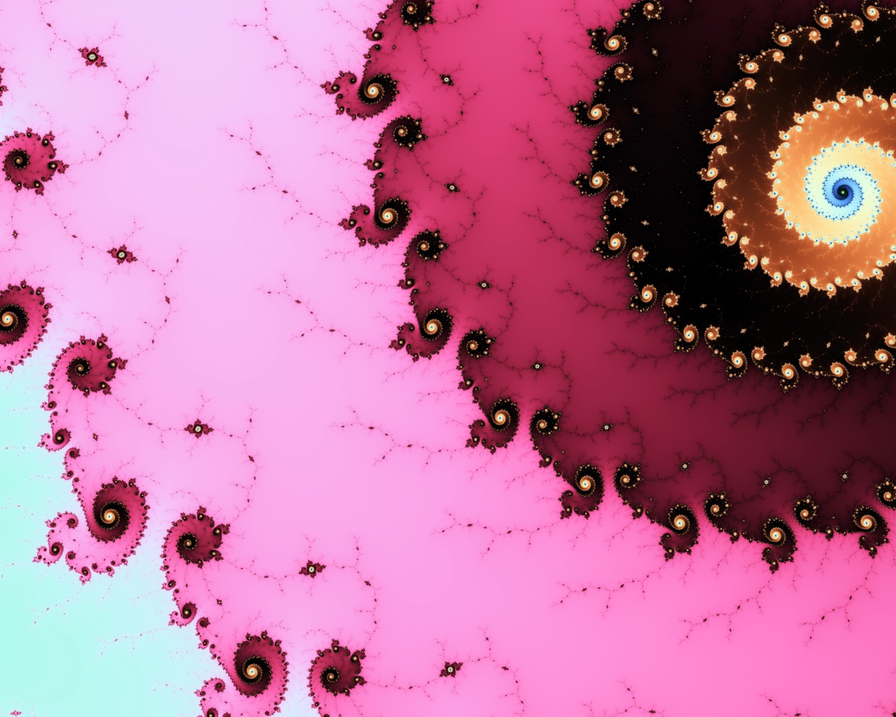 Разноцветный фрактальный рисунок 