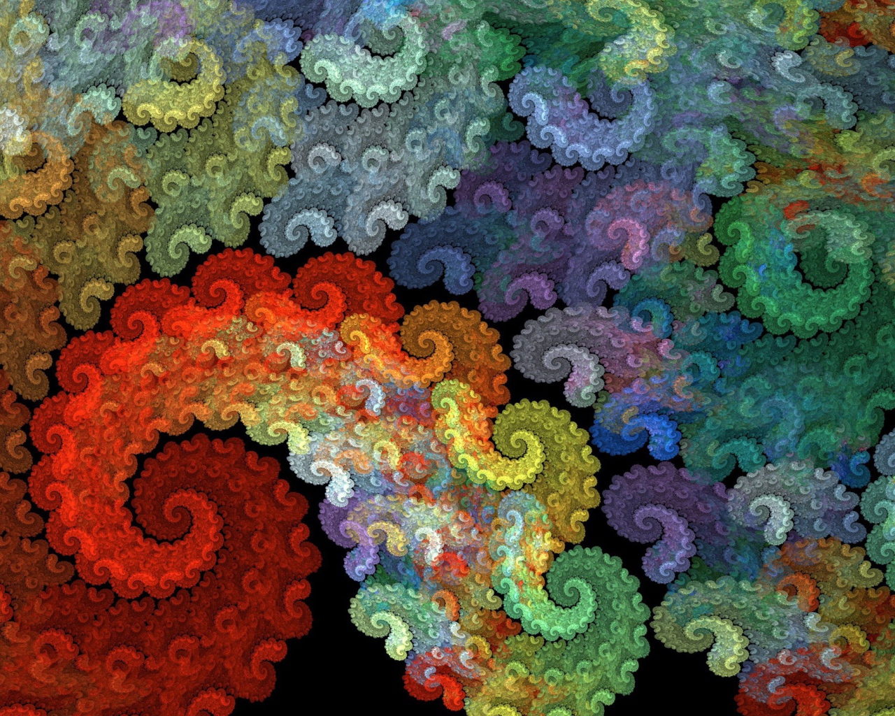 Радужные абстрактные спирали 3 д графика 