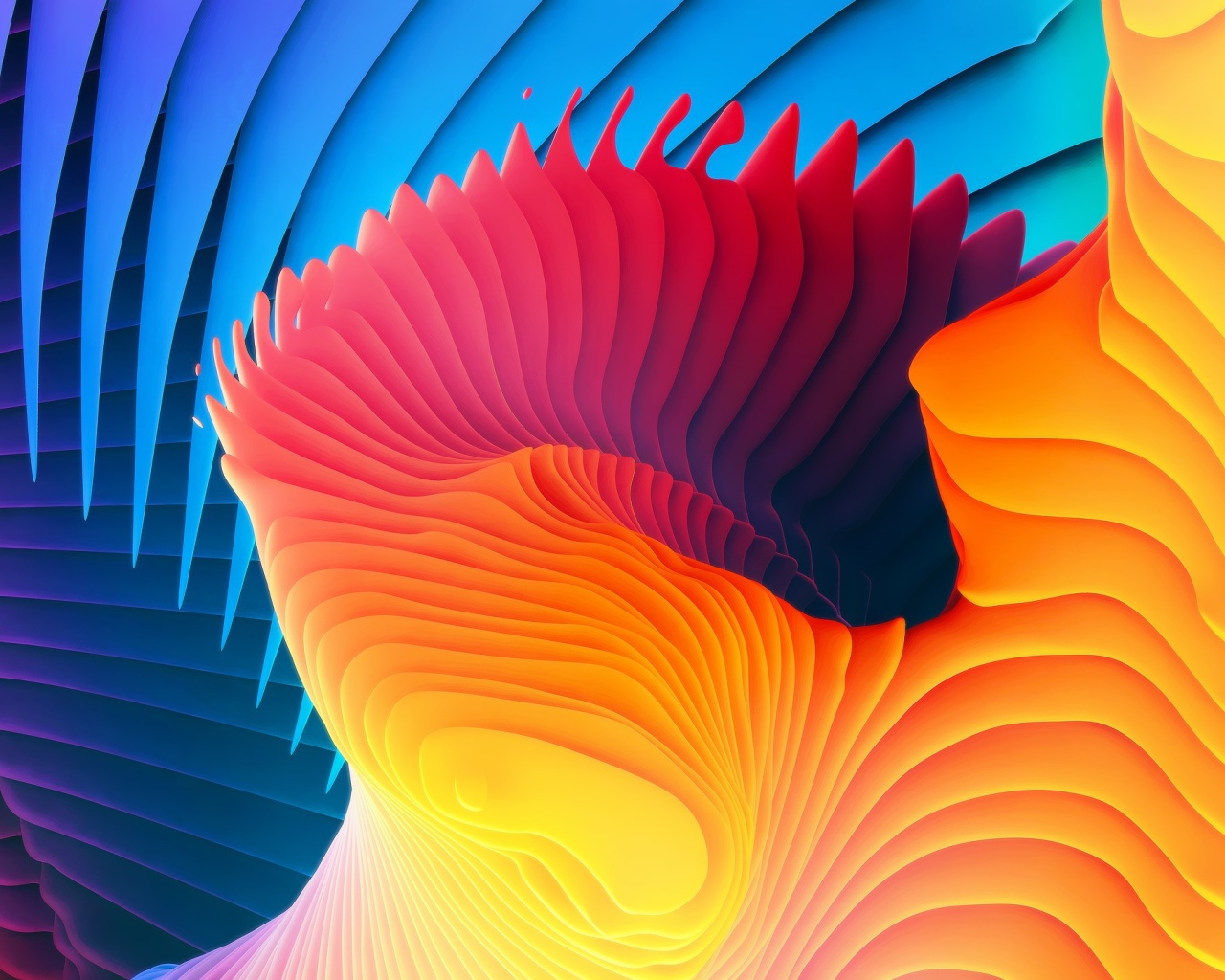 Спектральный рисунок 3д графика 