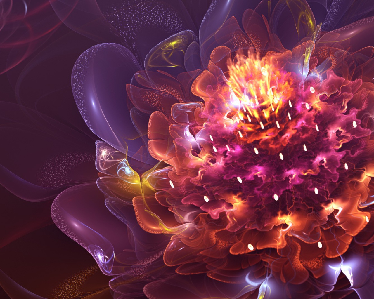 Необычный абстрактный цветок  