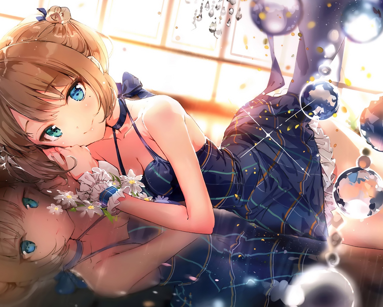 Голубоглазая девушка Каэдэ Такагаки аниме  