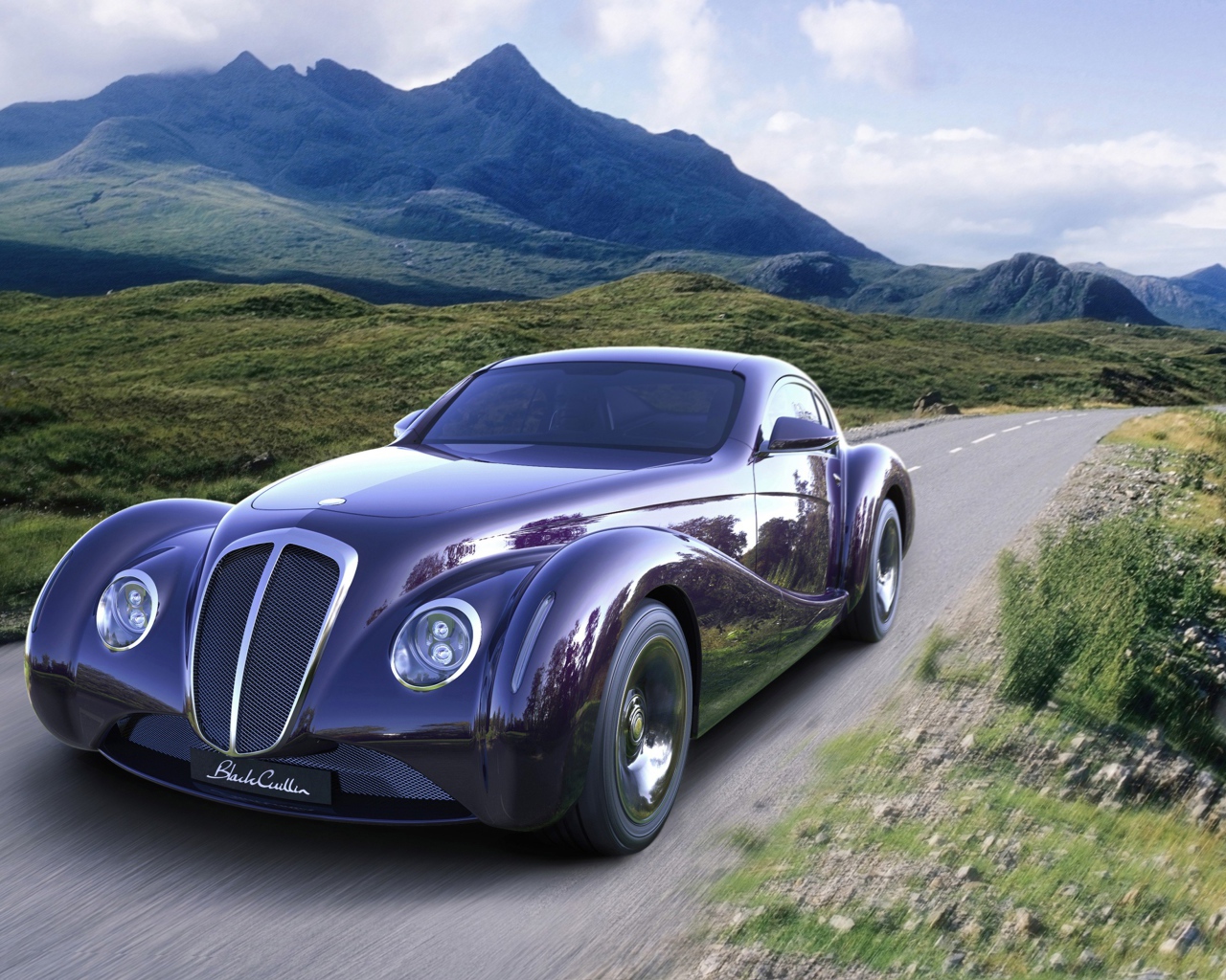 Ретрокар Eadon Green Black Cuillin на дороге, 2017 