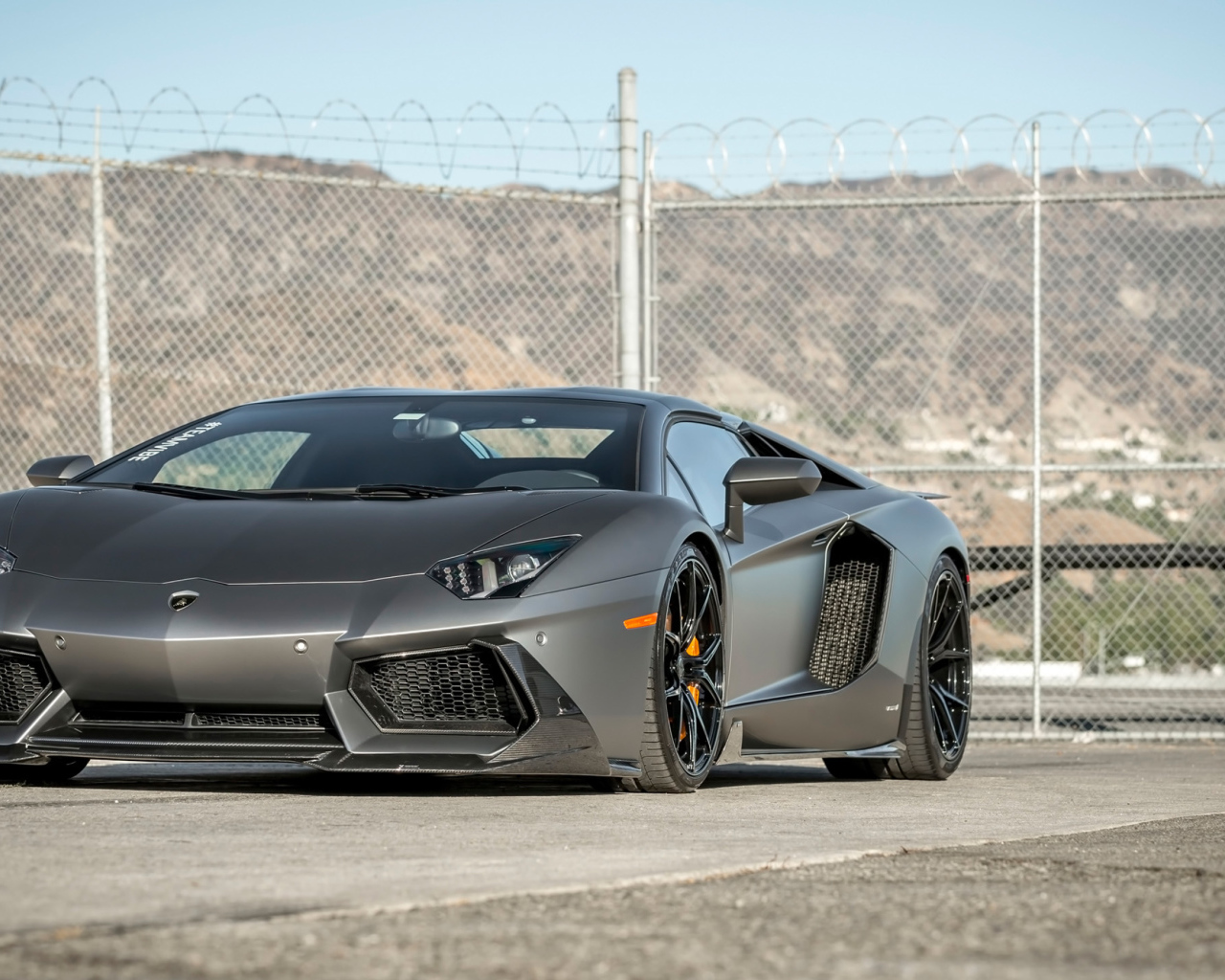 Автомобиль Lamborghini Aventador цвет серебристый металлик