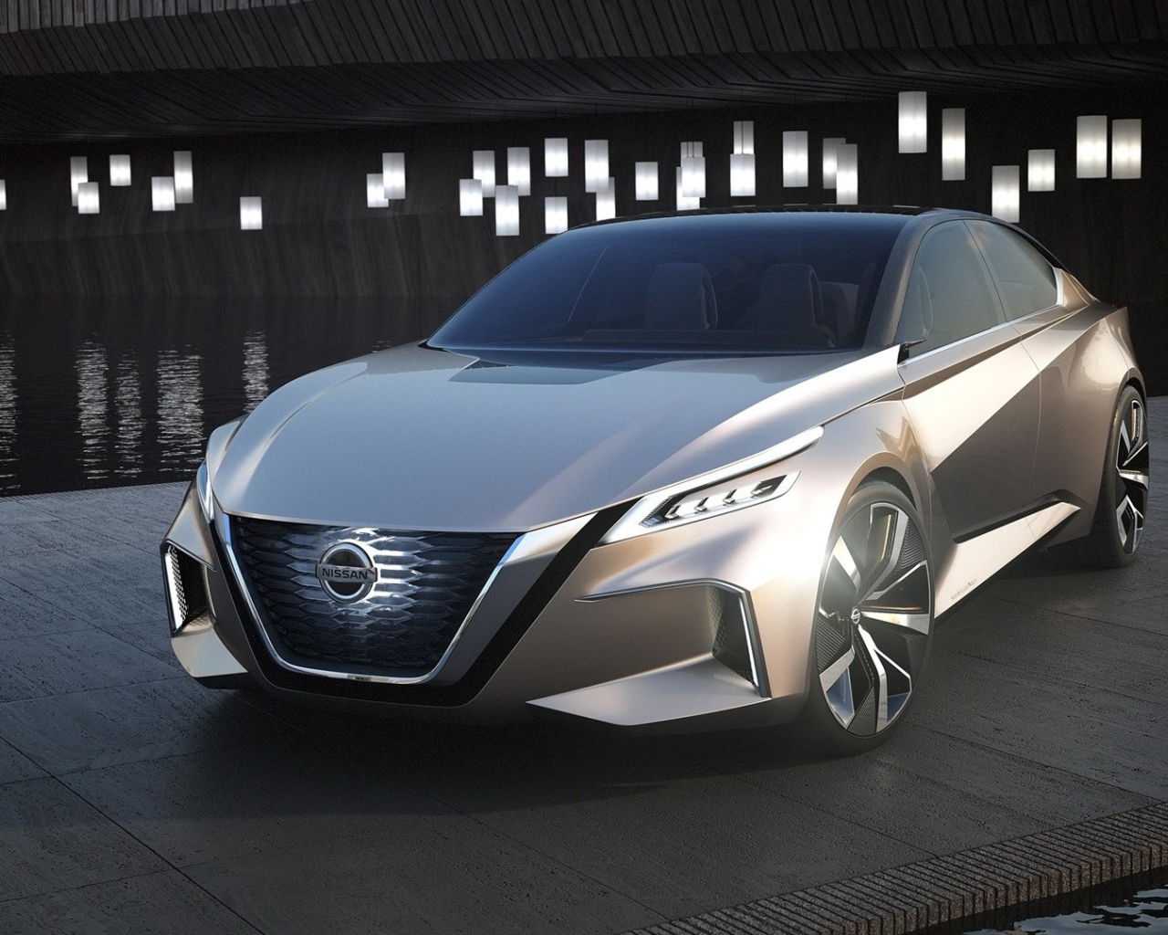 Стильный автомобиль Nissan Vmotion 2.0, 2017 