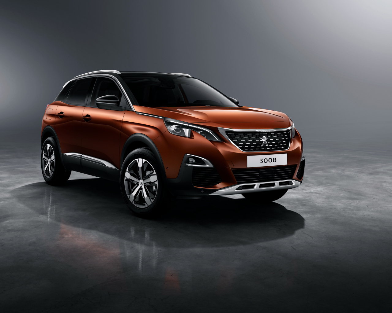 Коричневый кроссовер Peugeot 3008
