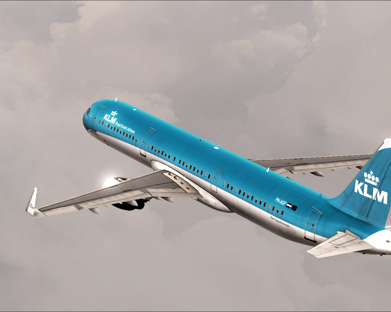 Пассажирский самолет Airbus A321-200 авиакомпании KLM