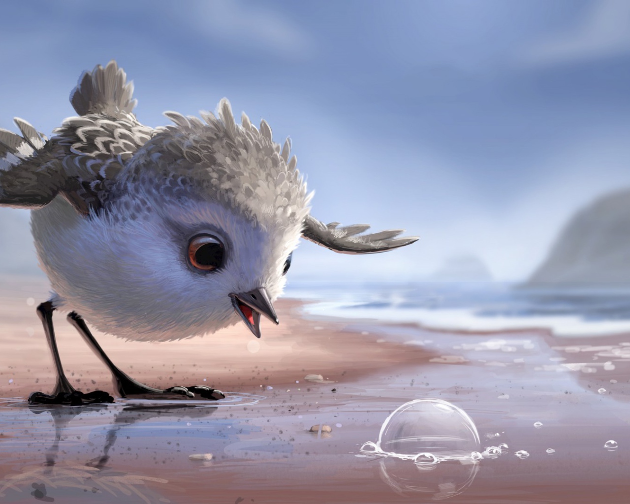 Птичка персонаж короткометражного мультфильма Песочник 