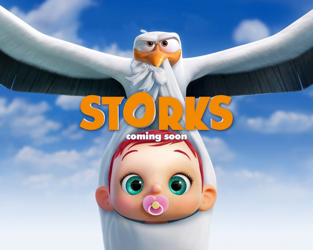 Логотип мультфильма Аисты  