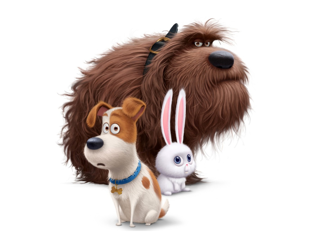 Макс, Дюк, Снежок персонажи мультфильма Секретная жизнь домашних животных 