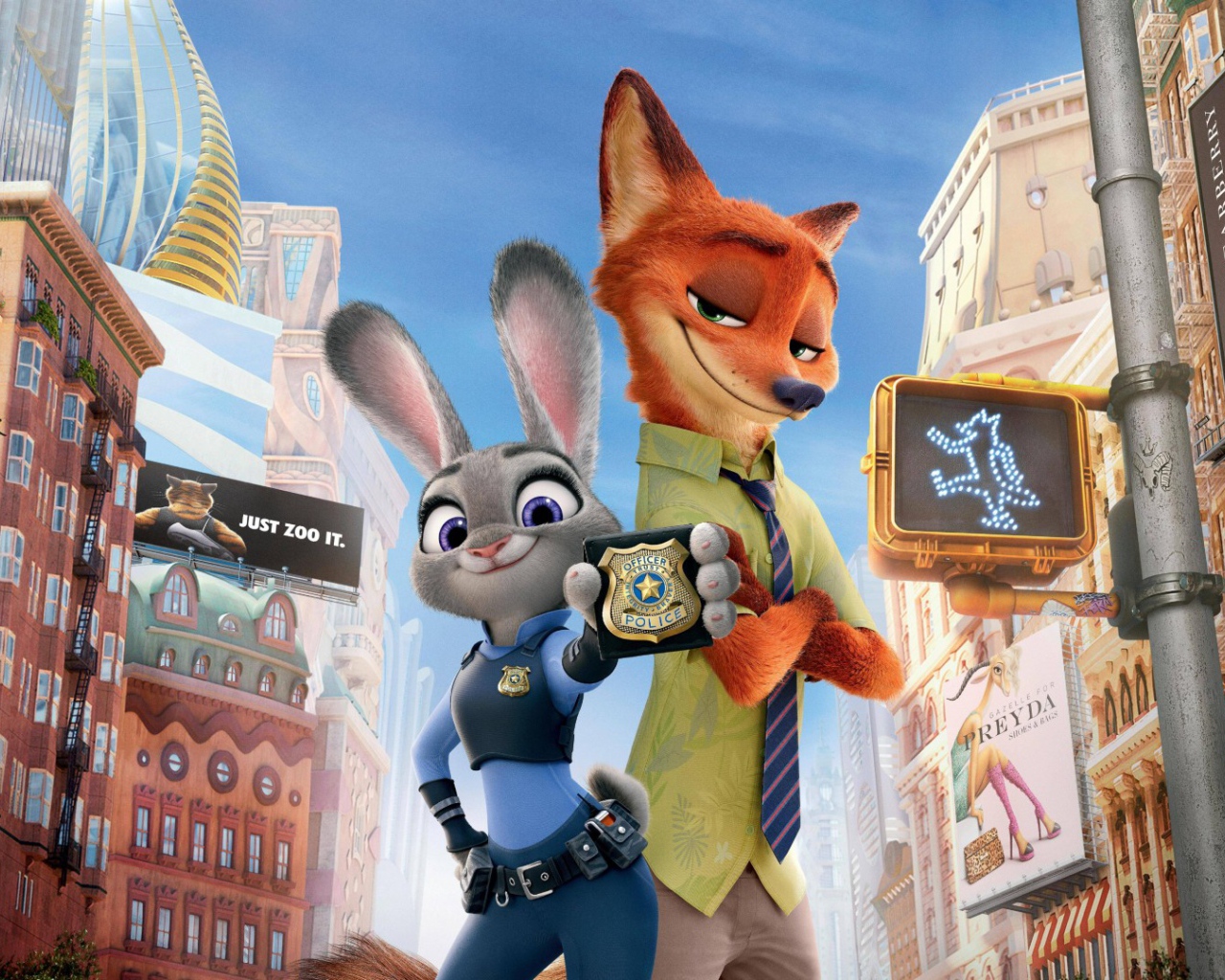 Ник и Джуди персонажи мультфильма Зверополис  