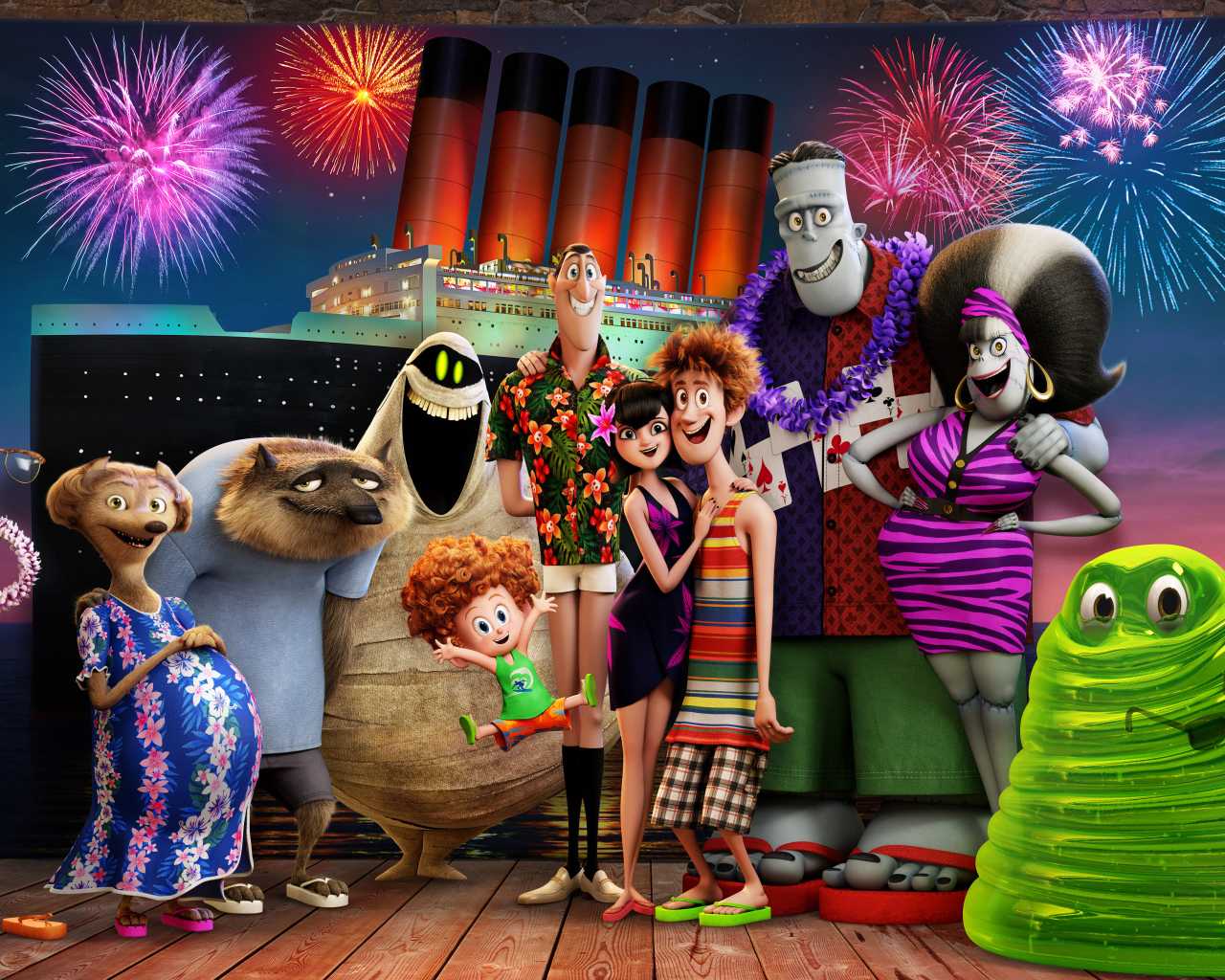 Постер нового мультфильма Монстры на каникулах 3, 2018