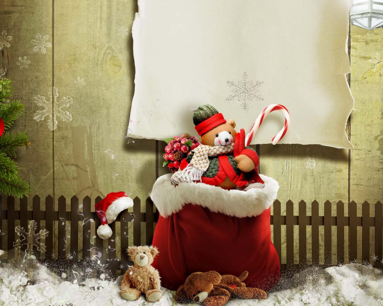 Рождественский мешок с игрушками