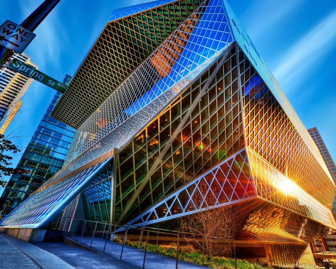 Современное здание, город Сиэтл