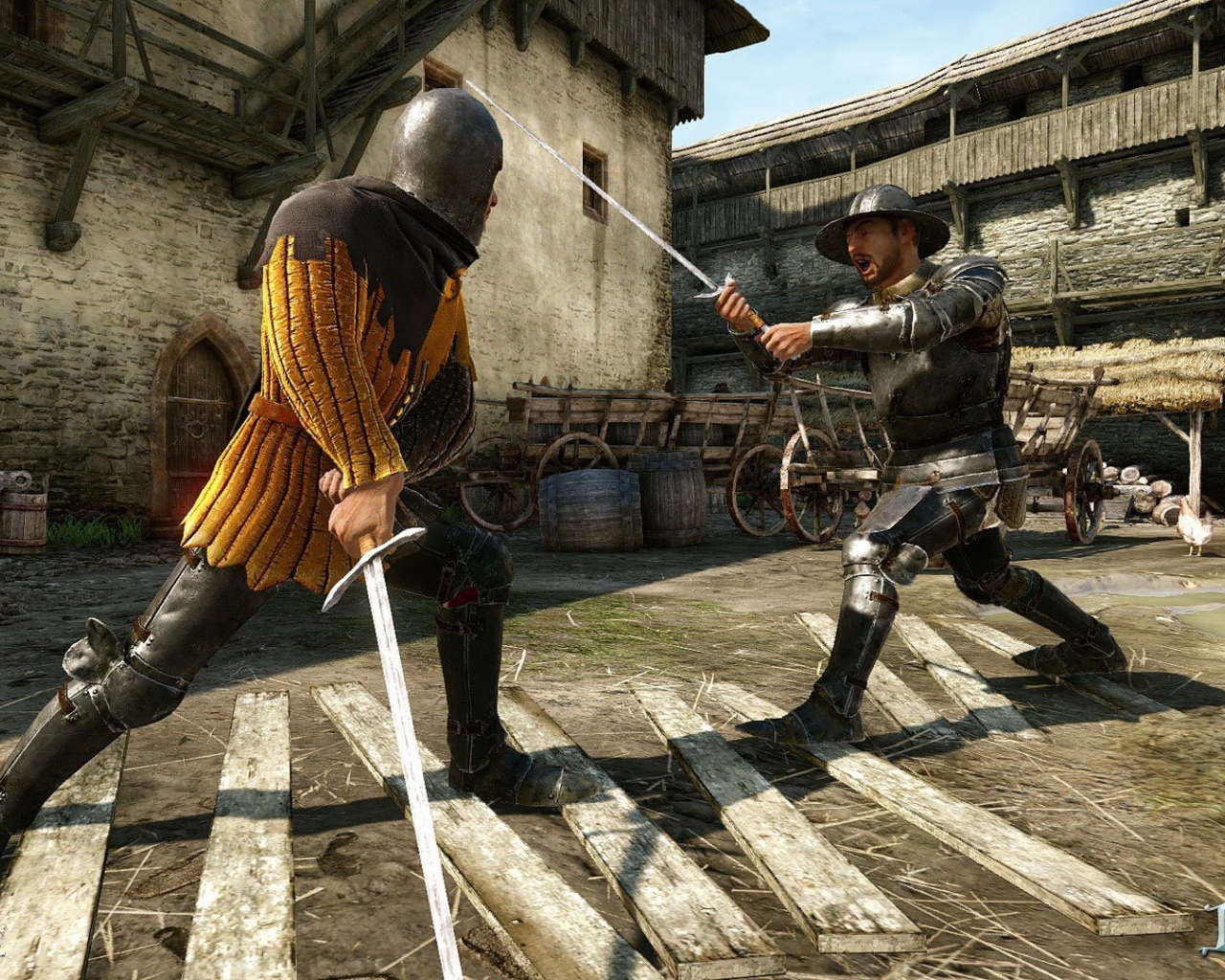 Битва на мечах игра Kingdom Come Deliverance 2017 