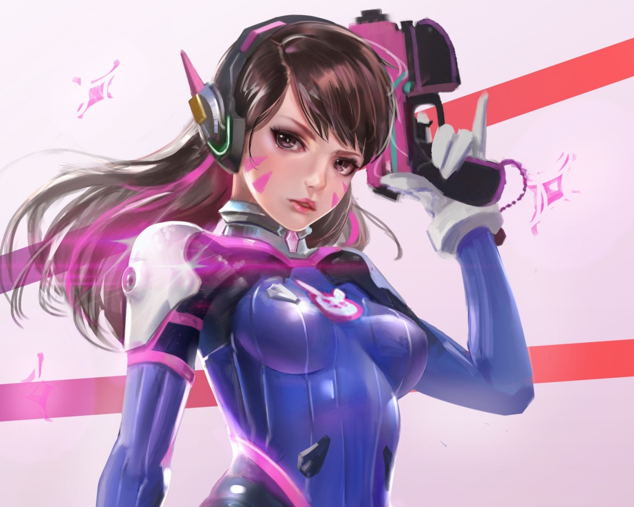 D.Va боец персонаж игры Overwatch 