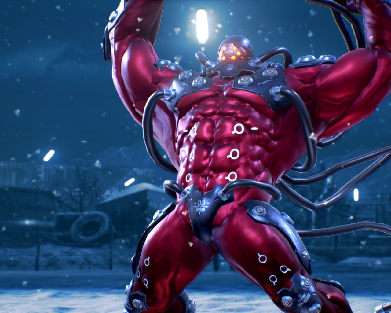 Боец - киборг Gigas персонаж игры Tekken 7