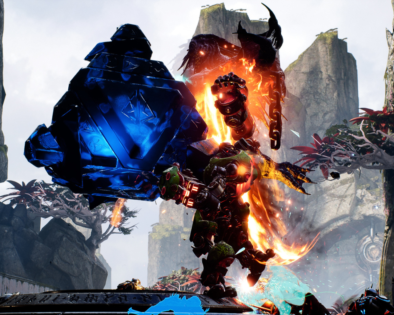 Боец ближнего боя Кранч персонаж игры Paragon 2017 