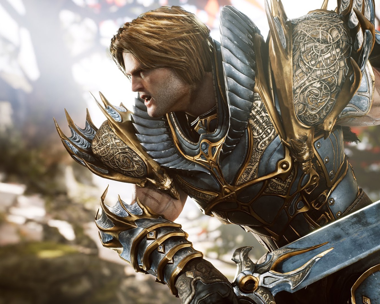 Рыцарь  Грейстоун с мечом персонаж игры Paragon 