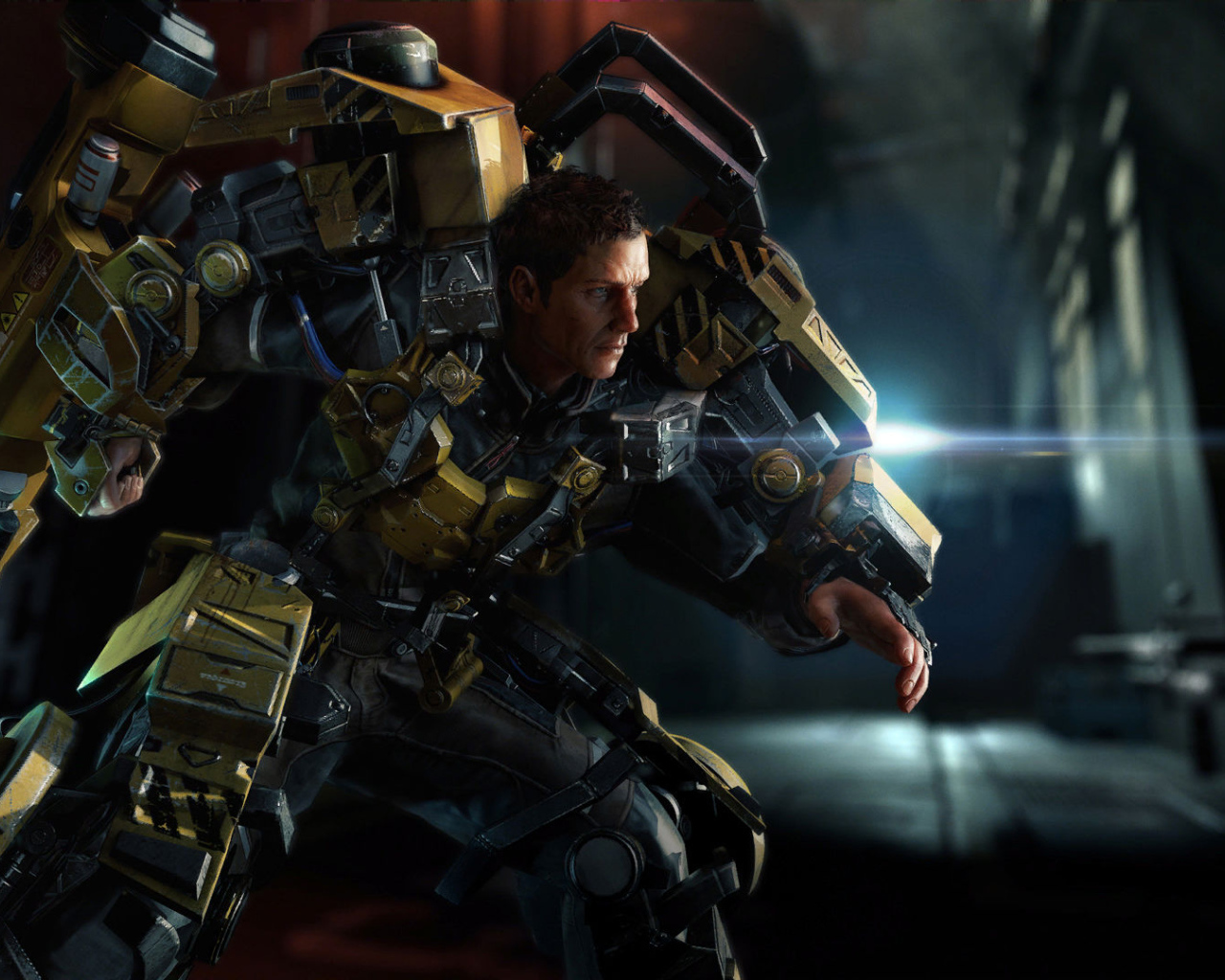 Человек в экзоскелете персонаж игры The Surge 2017 