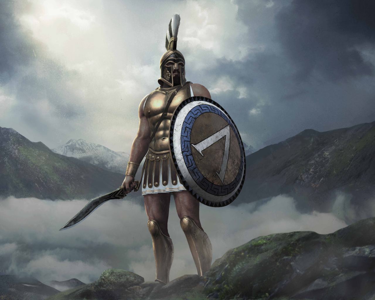 Царь Леонид персонаж компьютерной игры Total War Arena