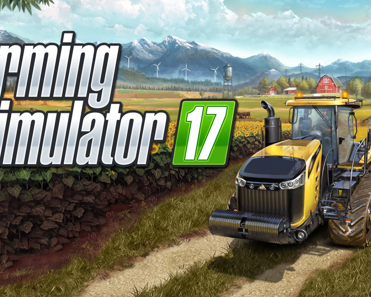 Желтый трактор игра Farming Simulator 2017 