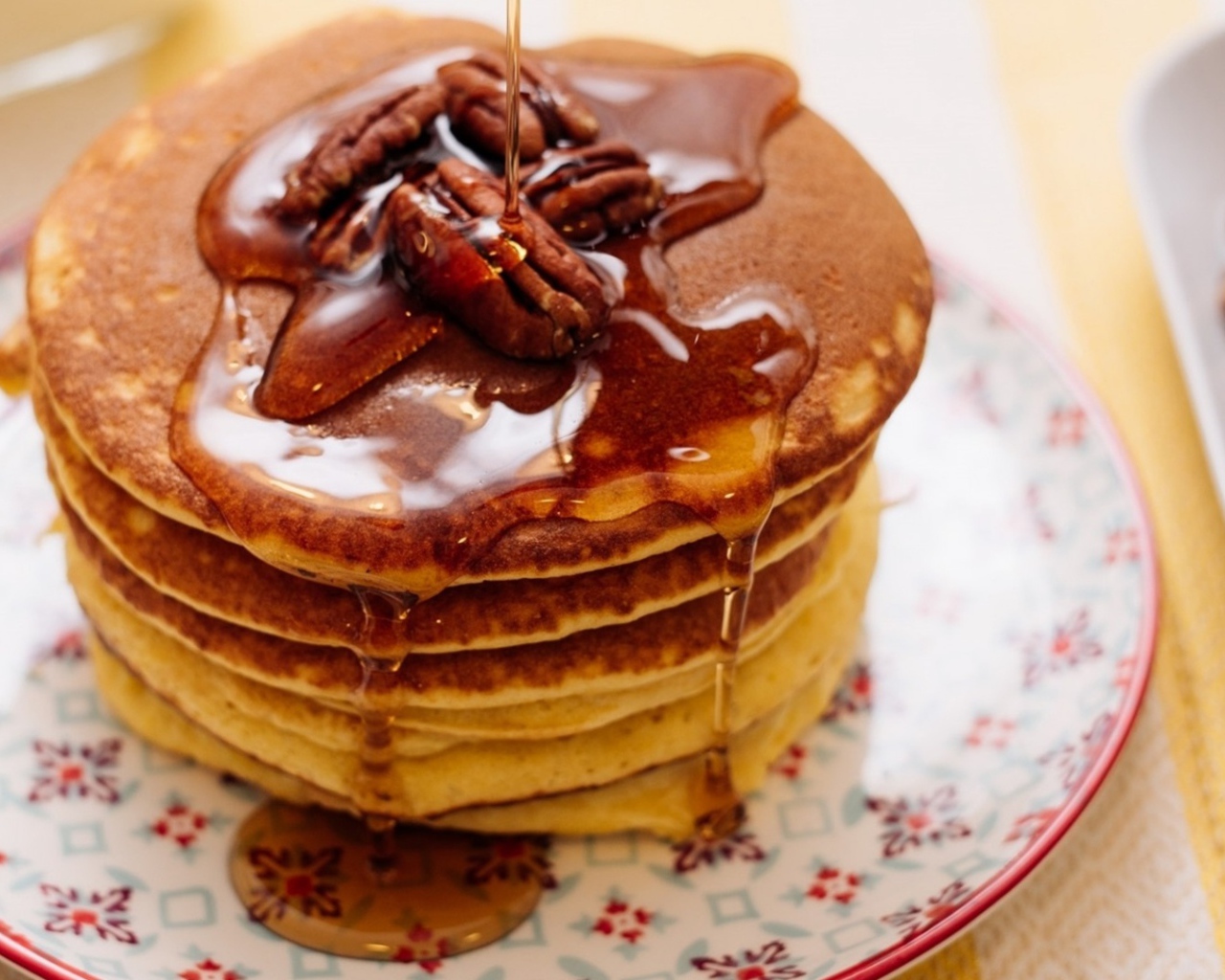 Pancakes with nuts and honey on Shrove Tuesday
