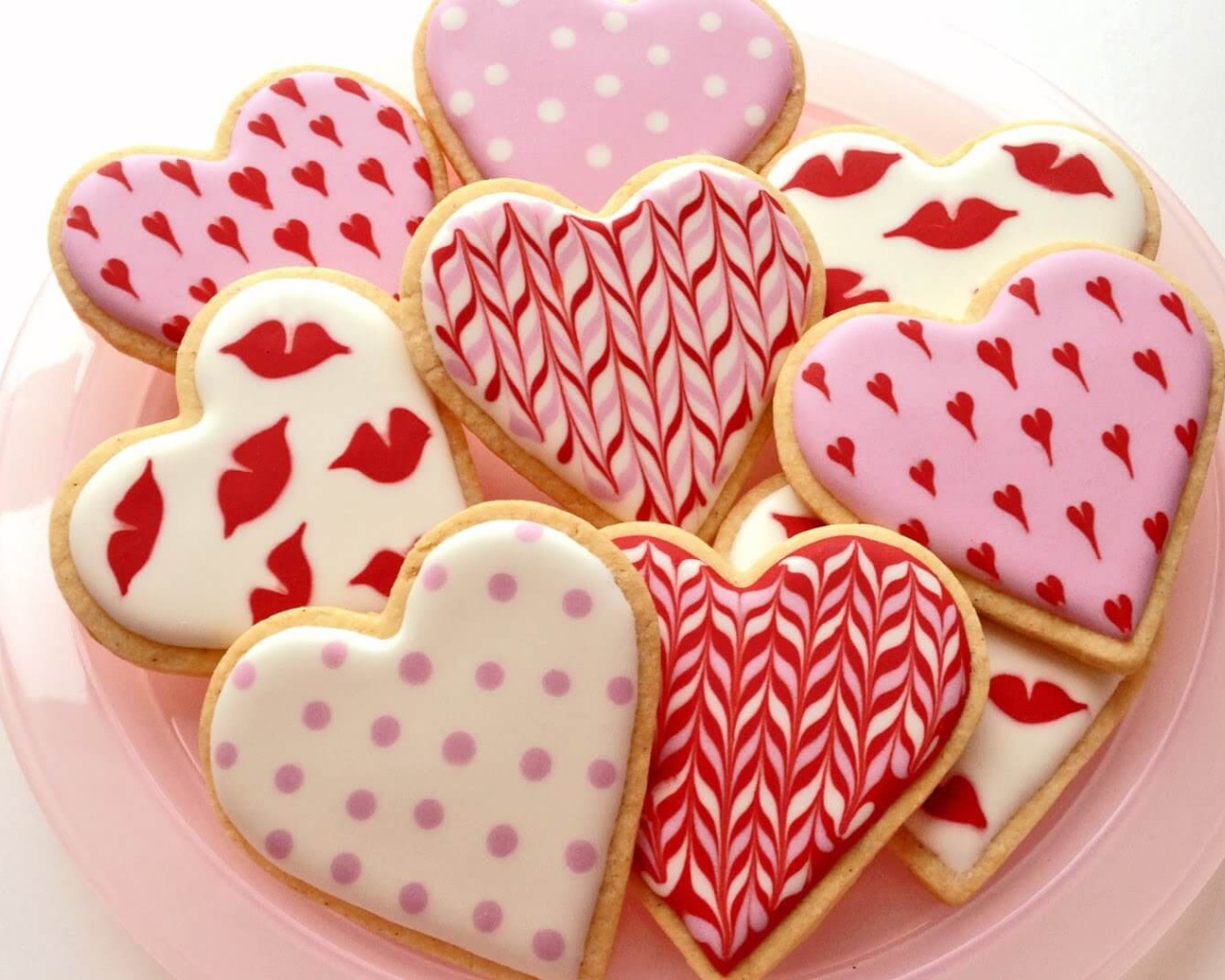 Печенье Валентинки на 14 февраля 