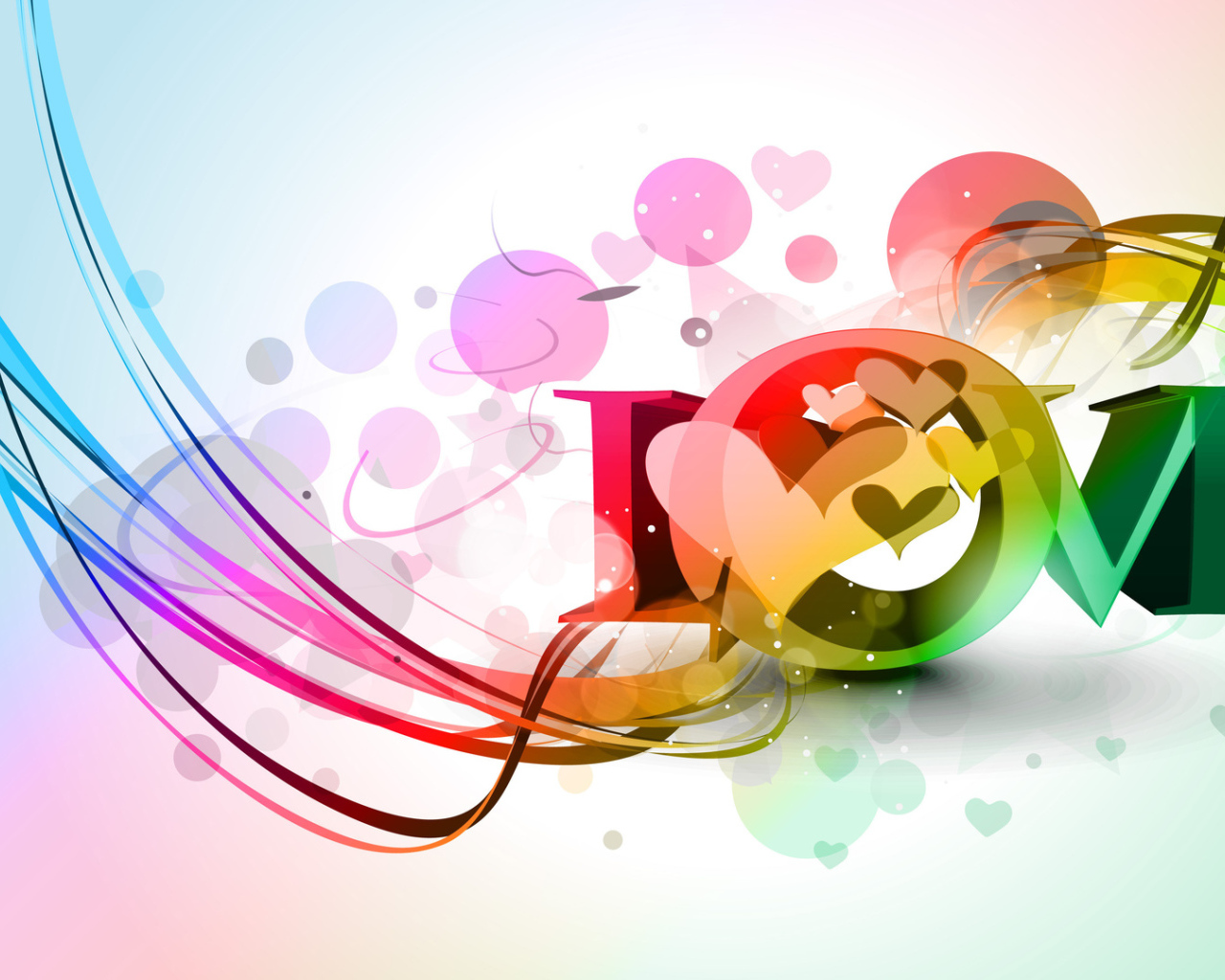 Красочная надпись Любовь 