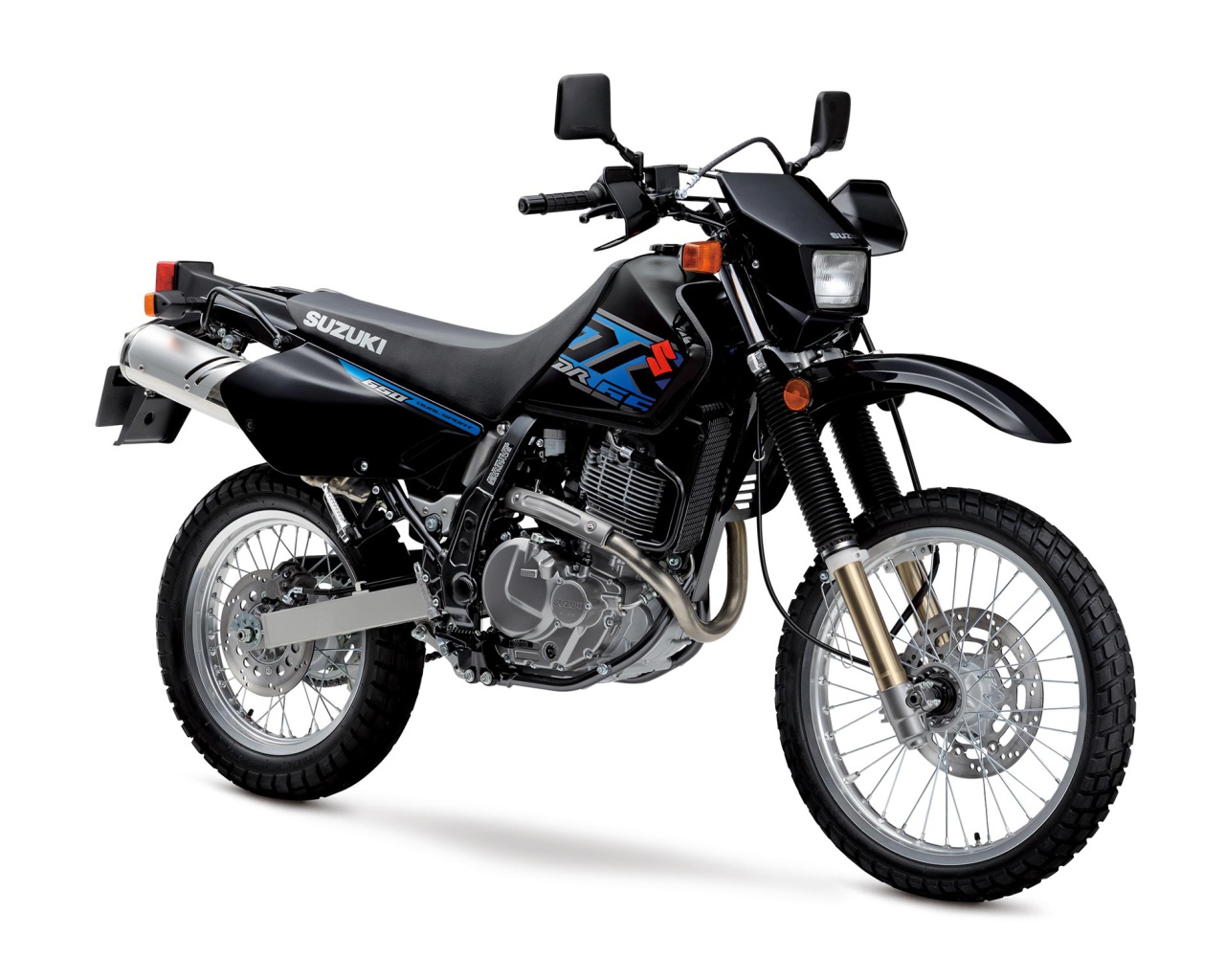 Стильный черный мотоцикл Suzuki DR650S 