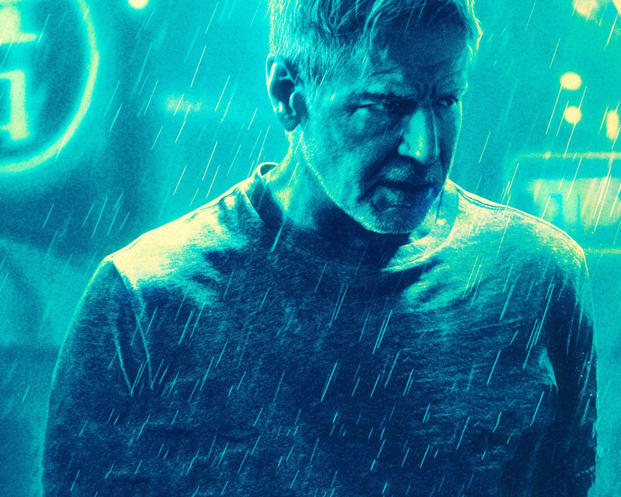 Актер Харрисон Форд в фильме  Бегущий по лезвию 2049, 2017 года