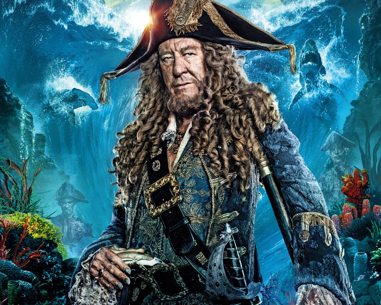 Капитан Барбосса персонаж фильма Пираты Карибского моря. Мертвецы не рассказывают сказки 2017 