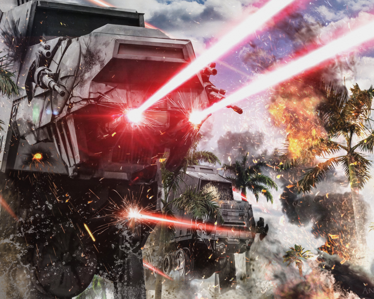 Боевая машина AT-AT фильм Изгой-один. Звёздные войны Истории 