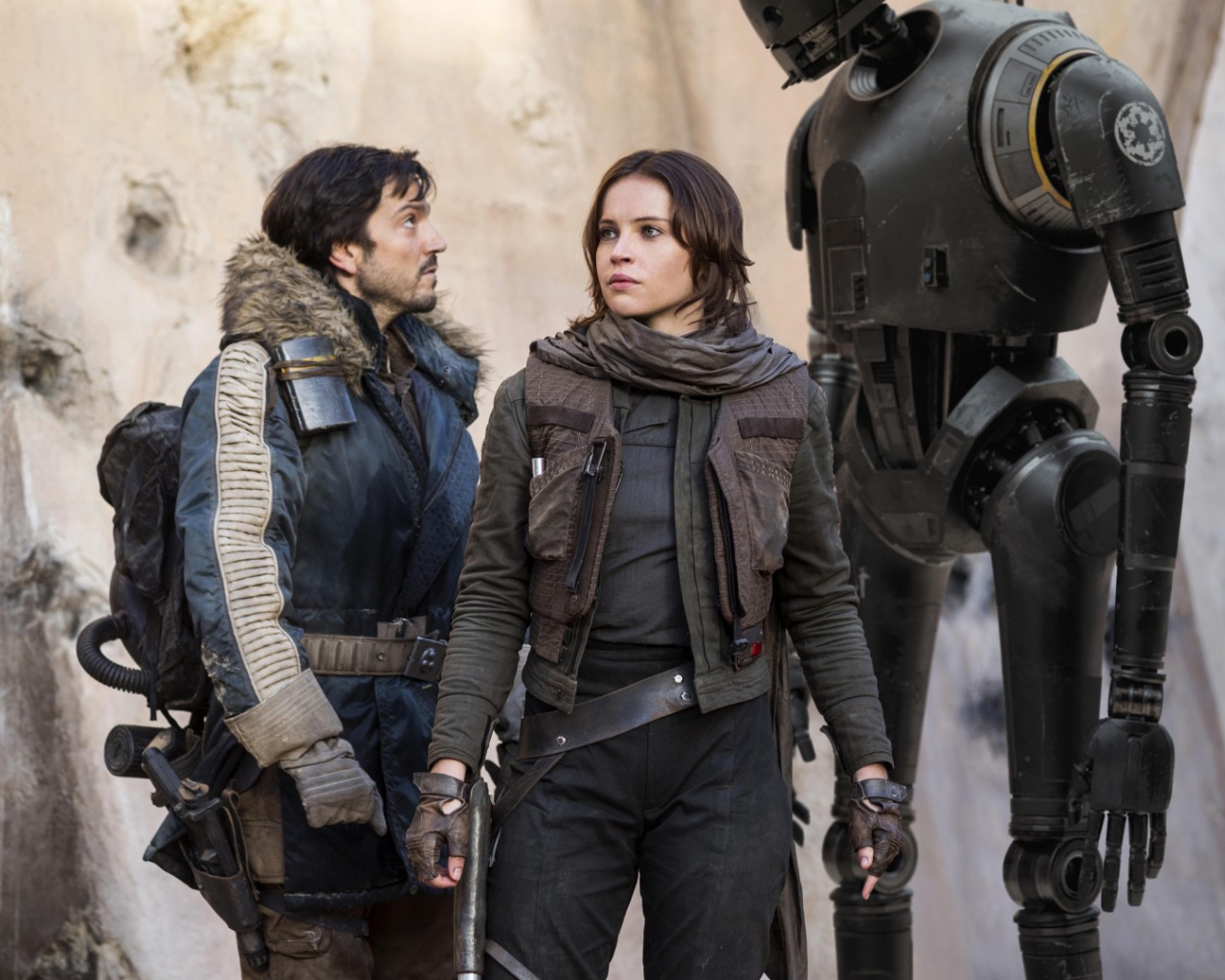 K-2SO, капитан Кассиан, Джин Эрсо персонажи фильма Изгой-один. Звёздные войны Истории  