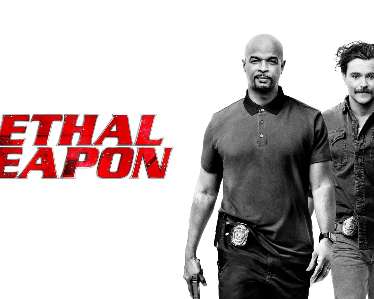 Постер нового сериала Смертельное оружие, 2017 на белом фоне