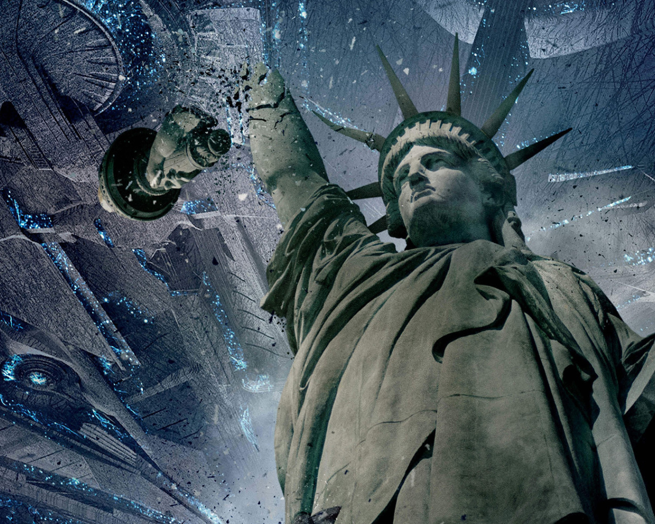 Разрушение статуи Свободы фильм День независимости Возрождение 