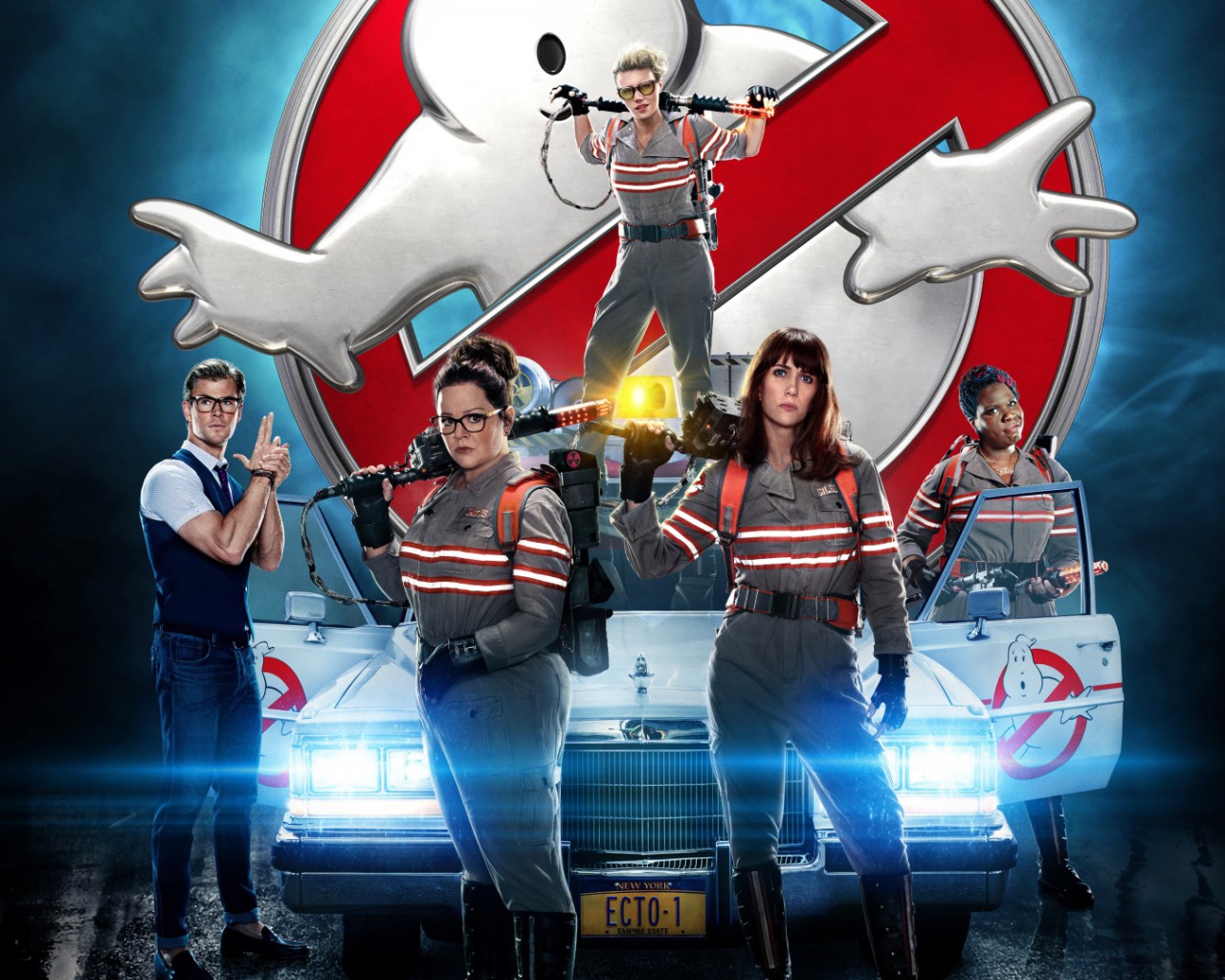 Герои фильма Охотники за привидениями 2016 