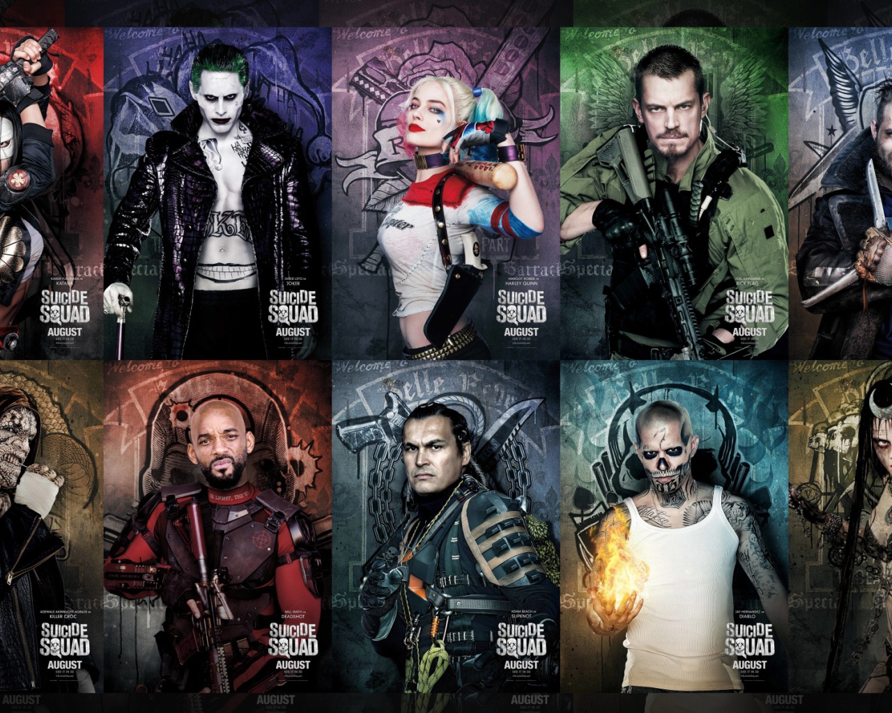 Главные герои фильма Отряд самоубийц 