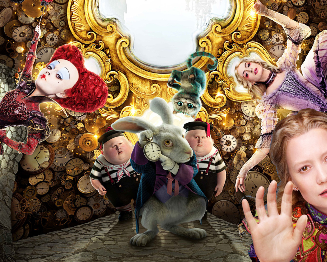 Главные герои фильма Алиса в Зазеркалье 