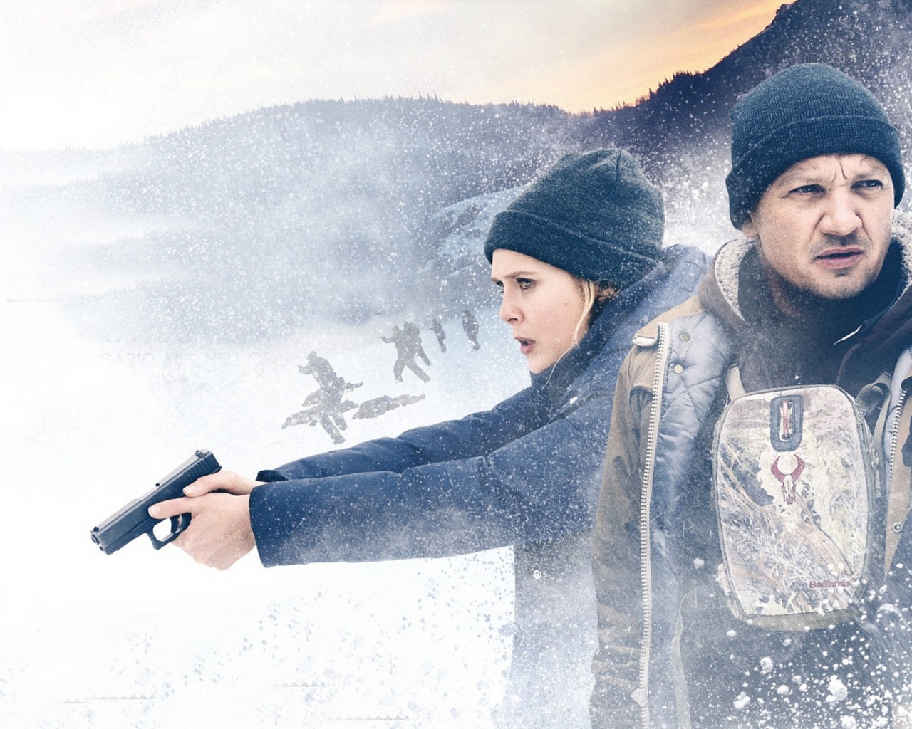 Главные герои фильма Ветреная река, 2017