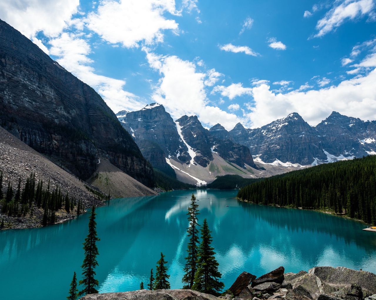 Ледниковое озеро Морейн, Канада 
