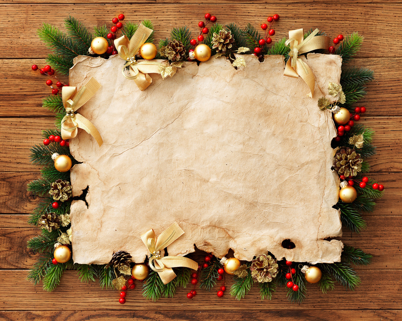 Шаблон поздравительной новогодней открытки