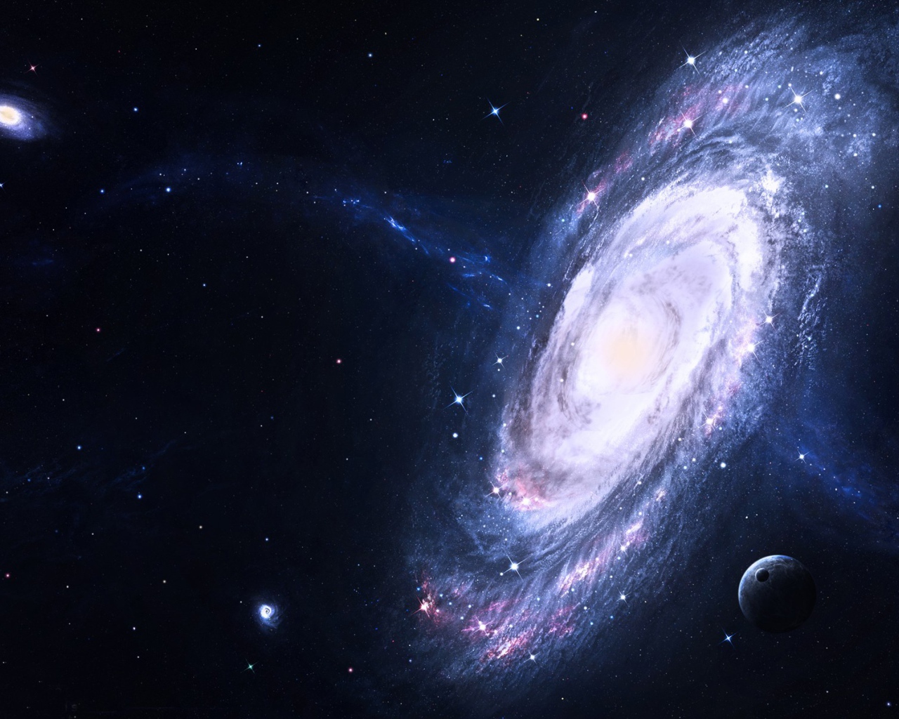 Спиральная звездная галактика 