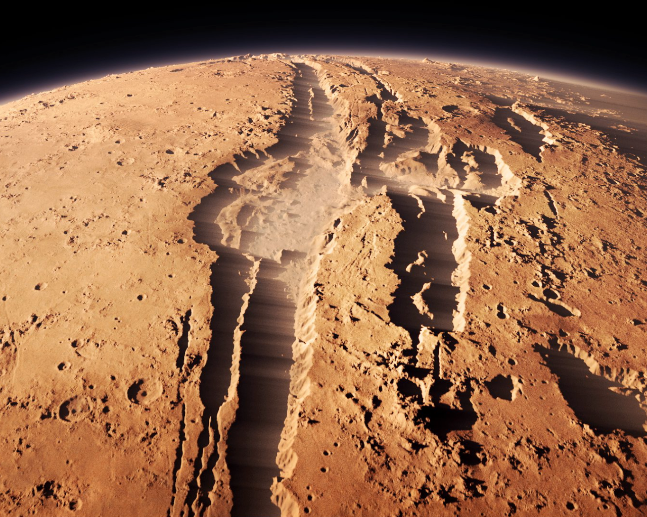 Необычная поверхность Марса 