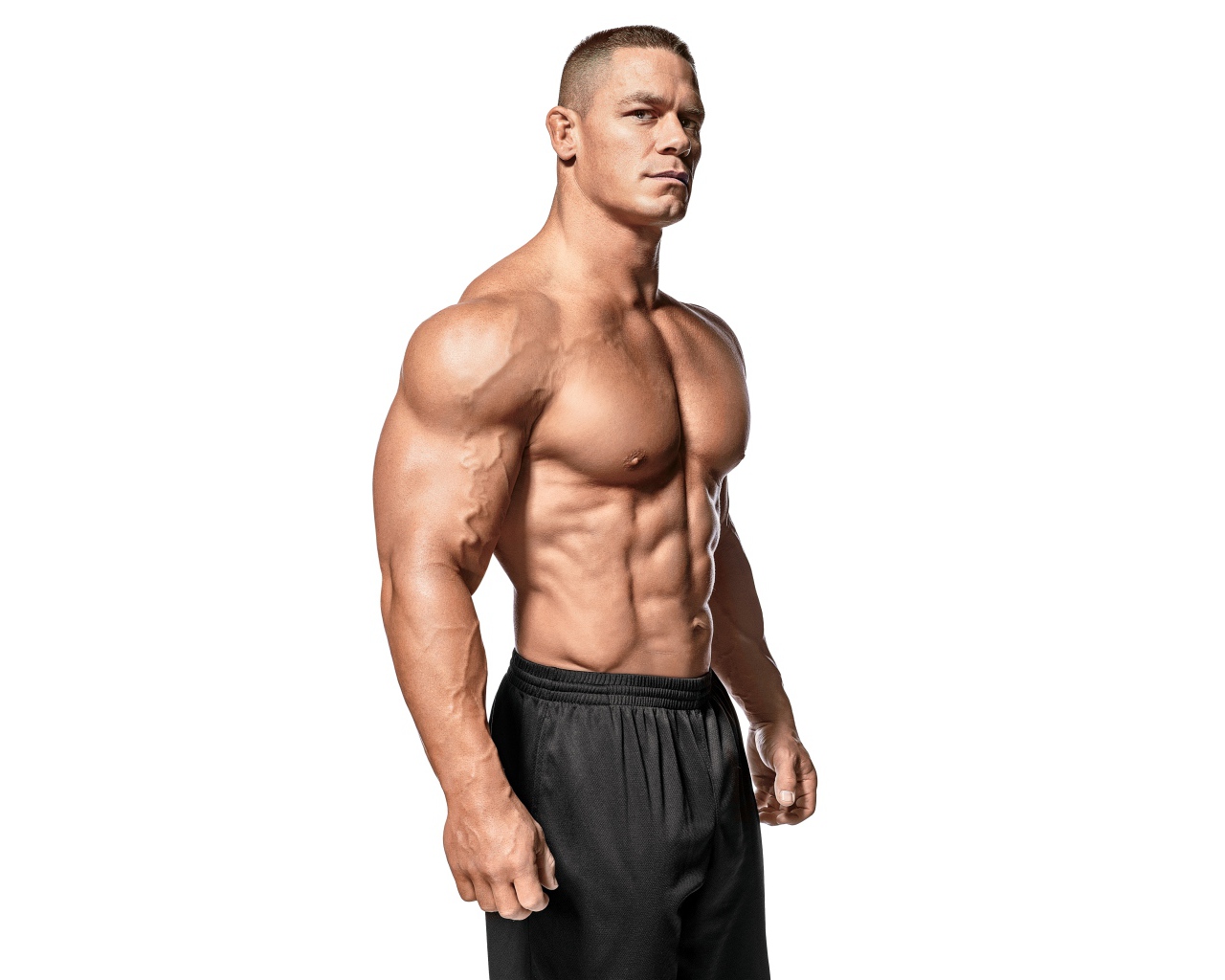 Американский рестлер Джон Сина фото на белом фоне