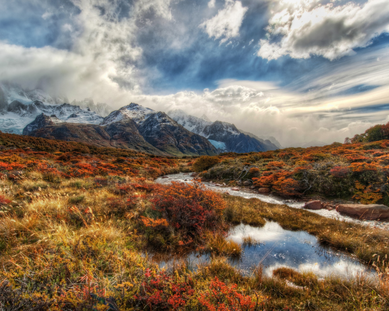 Живописная природа и фантастическое небо, Патагония Чили 