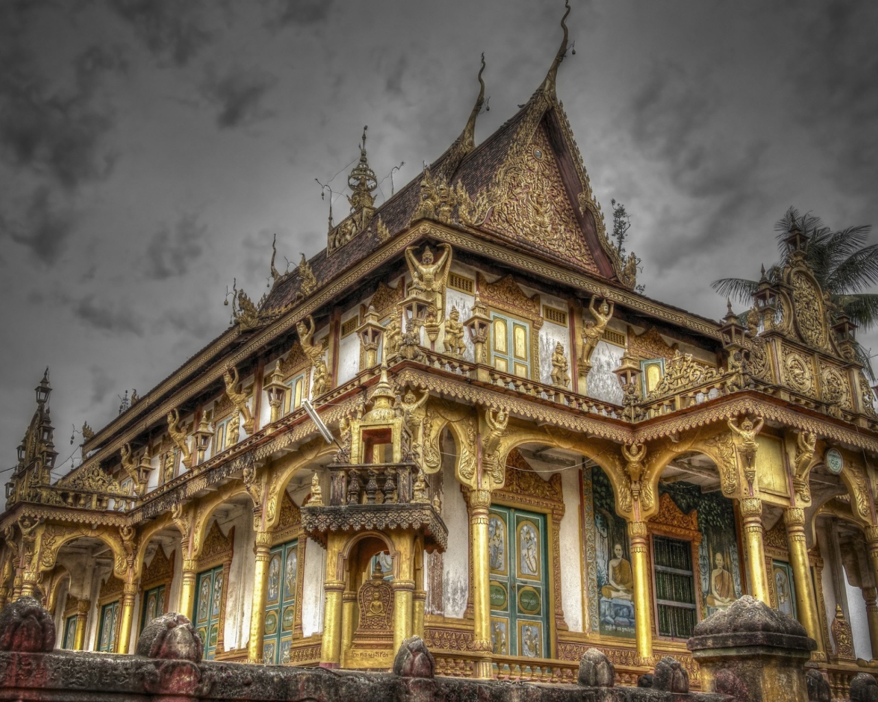 Храм в городе Пномпень, Камбоджа 