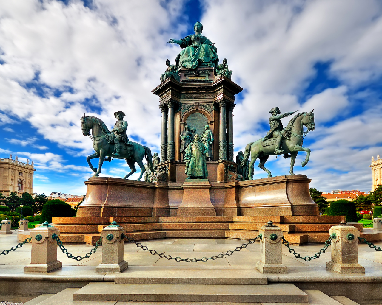 Beautiful monument to Maria Theresa, Vienna. Austria