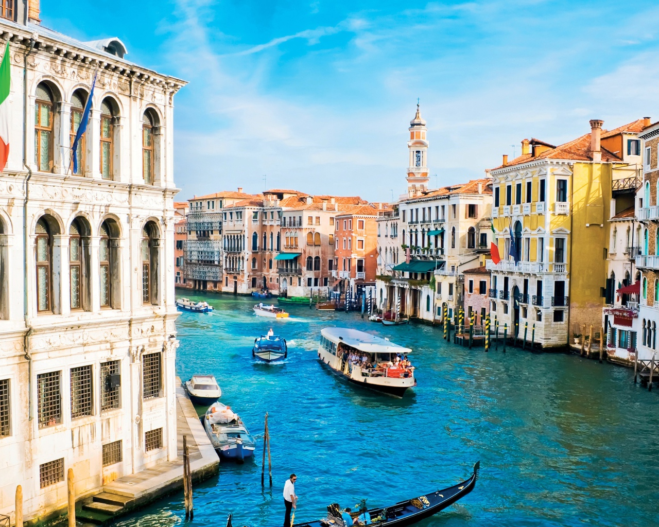 Канал города Венеция, Италия 